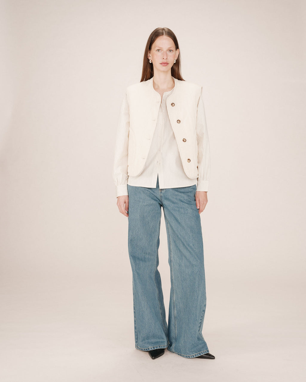 Ecru Quilted Jacket Seth