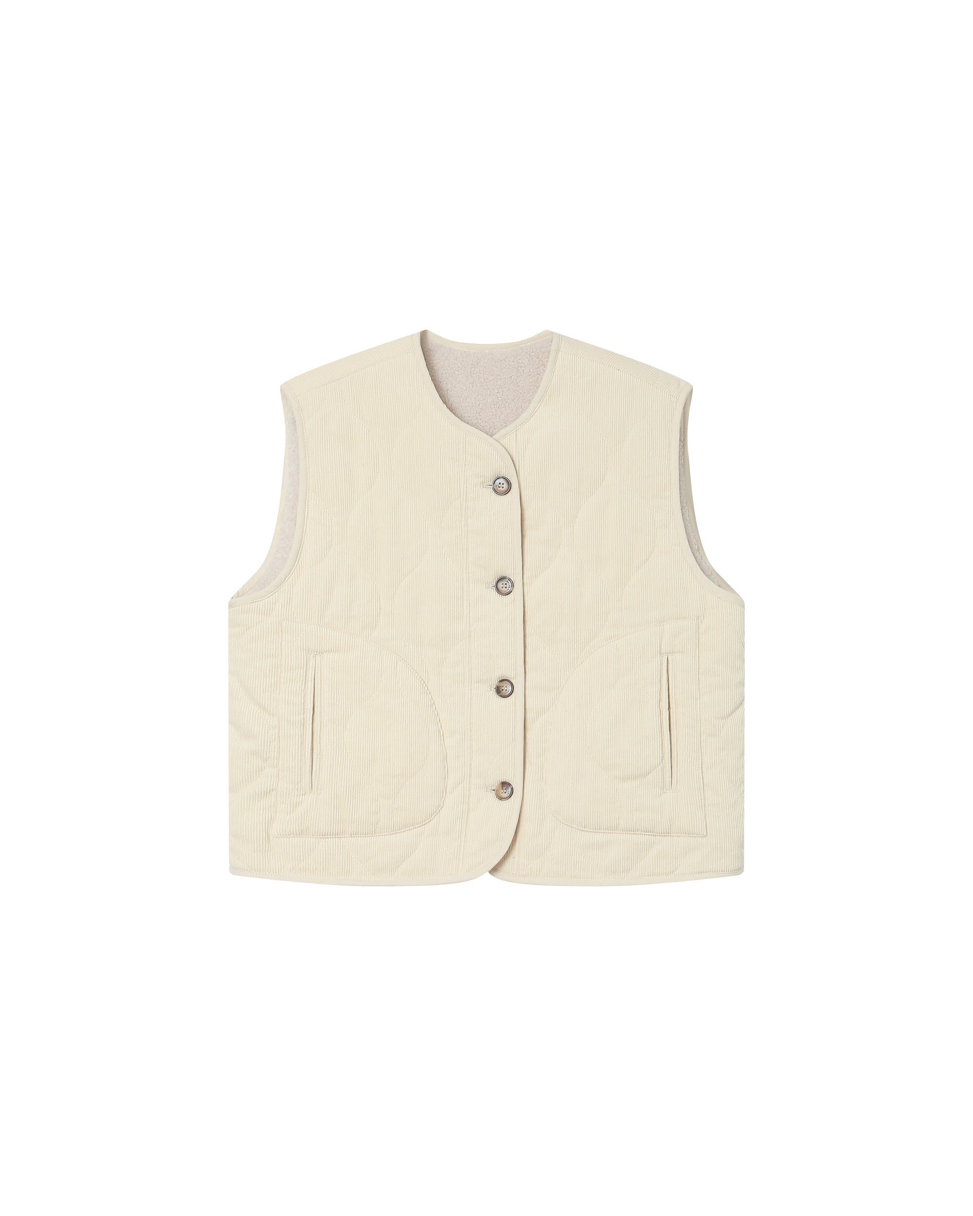 Ecru Quilted Jacket Seth