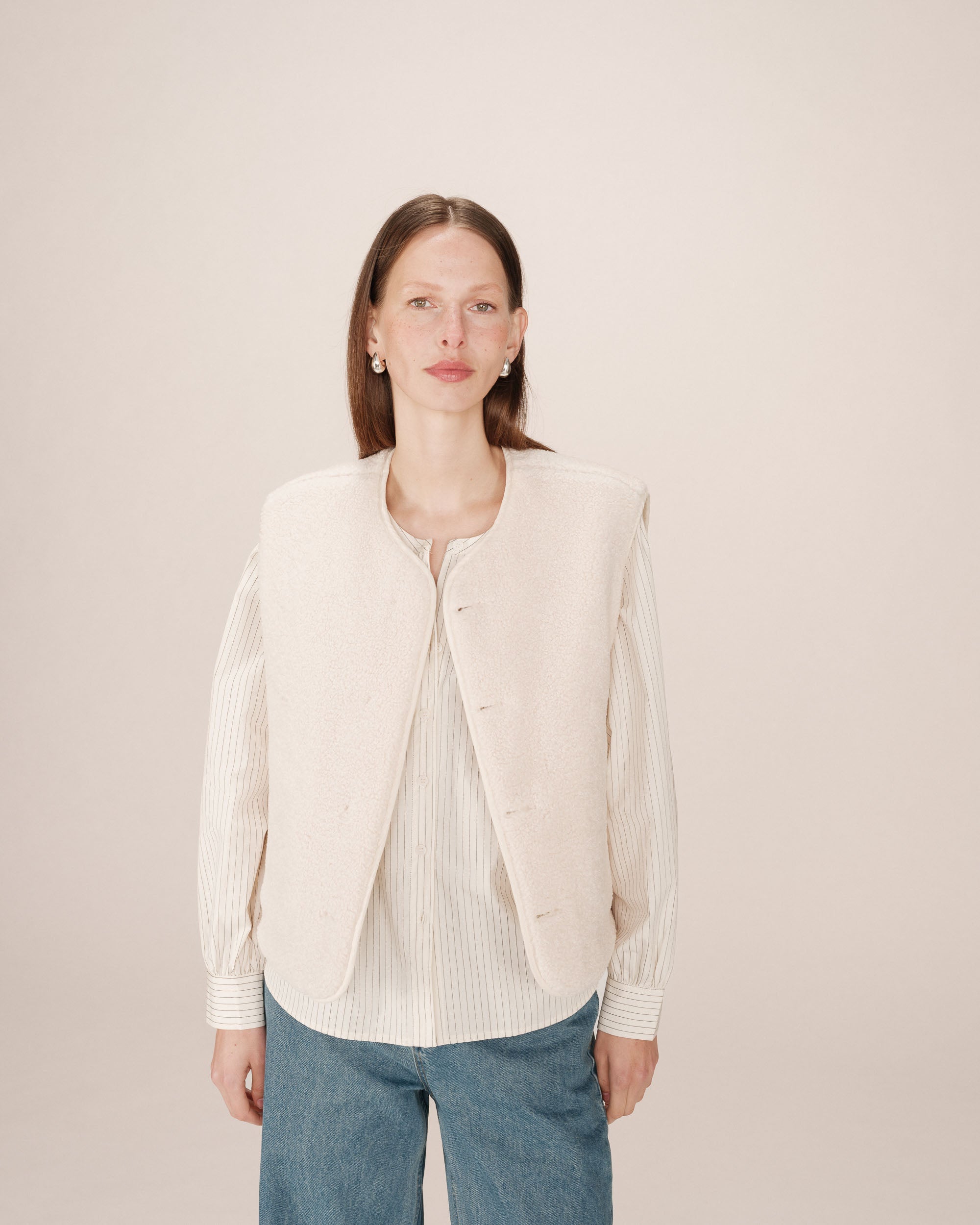 Ecru Quilted Jacket Seth