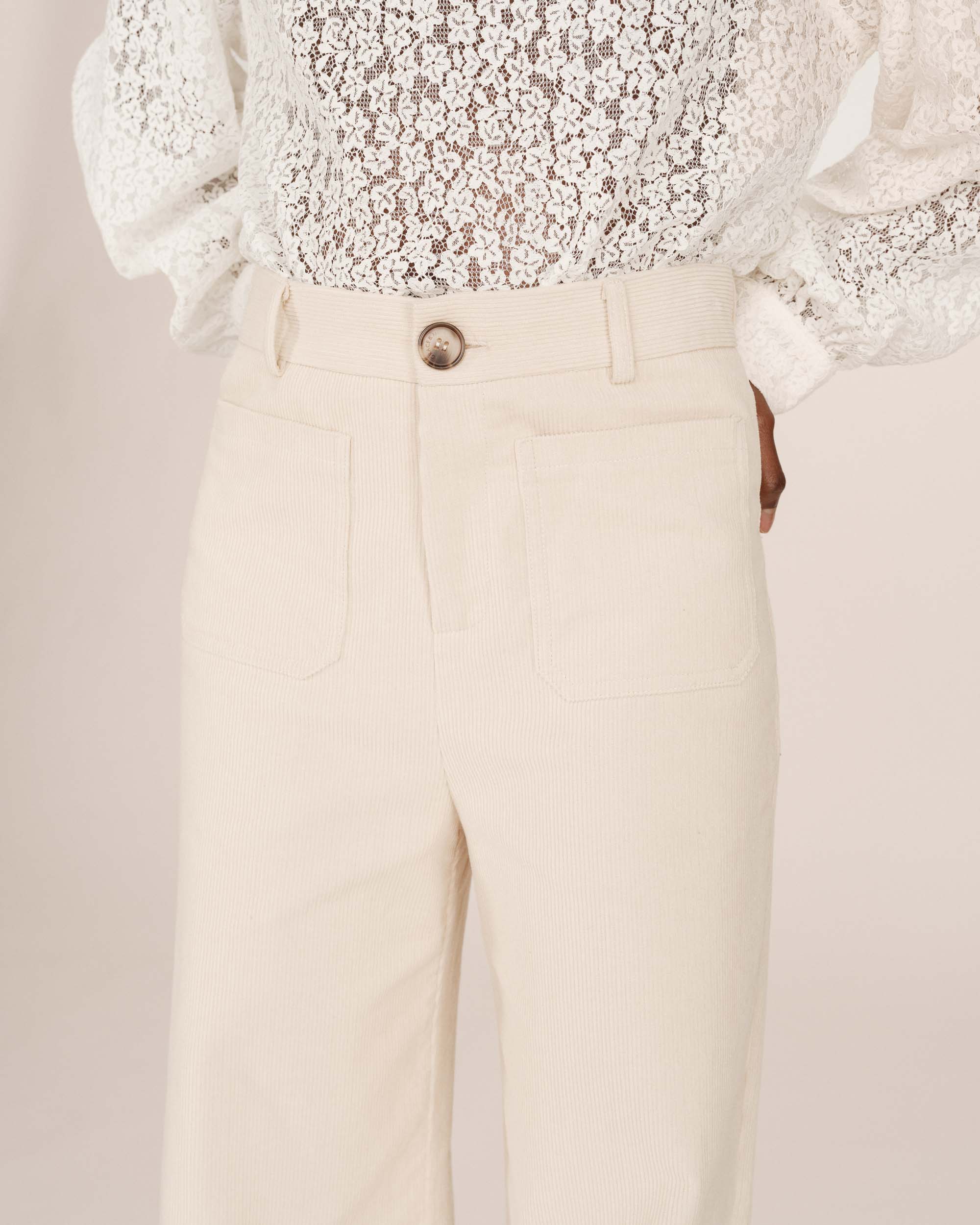 Pantalon Large Ecru Samba