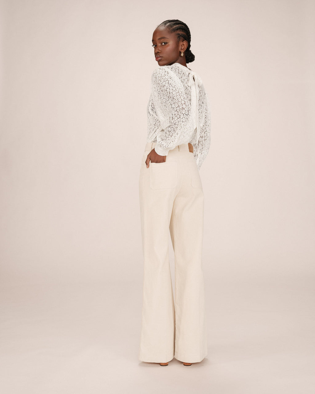 Pantalon Large Ecru Samba