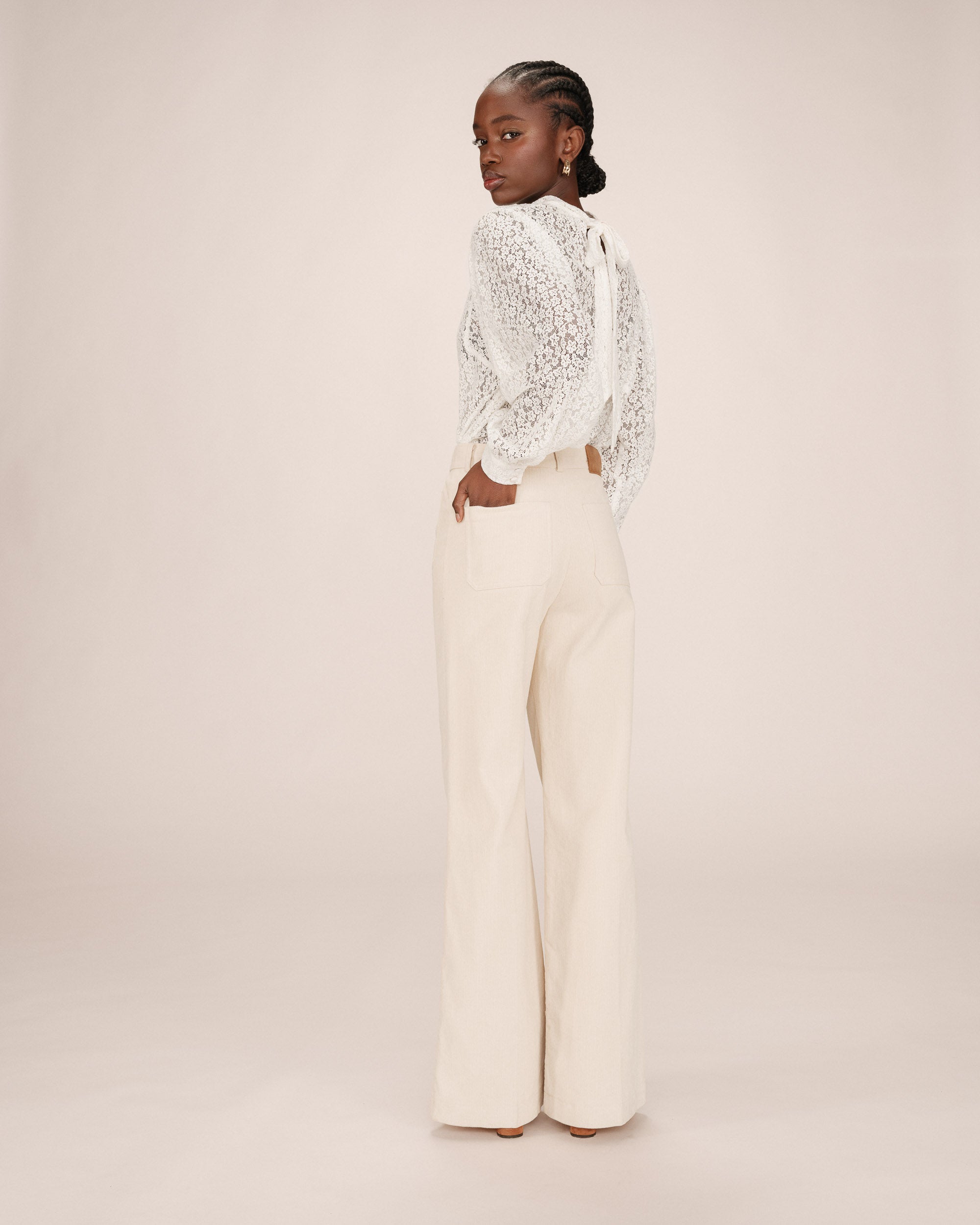 Pantalon Large Ecru Samba