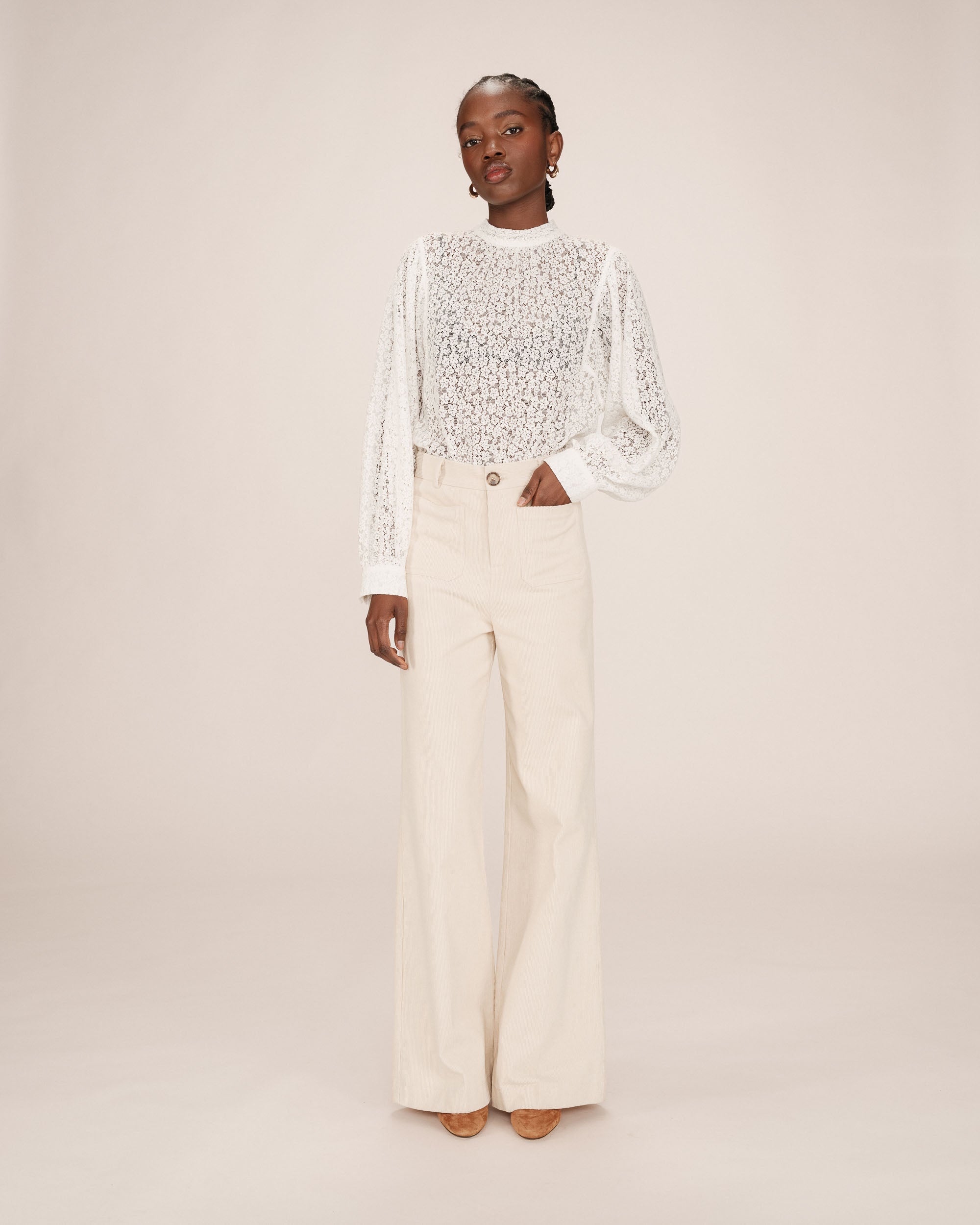 Pantalon Large Ecru Samba