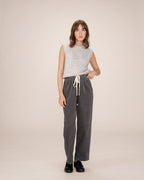 Wide-Leg Carbon Corduroy Trousers Liberty