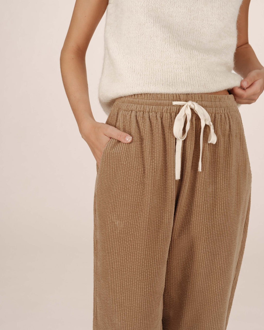 Wide-Leg Greige Trousers Liberty