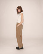 Wide-Leg Greige Trousers Liberty