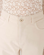 Beige Wide-Leg Jeans James