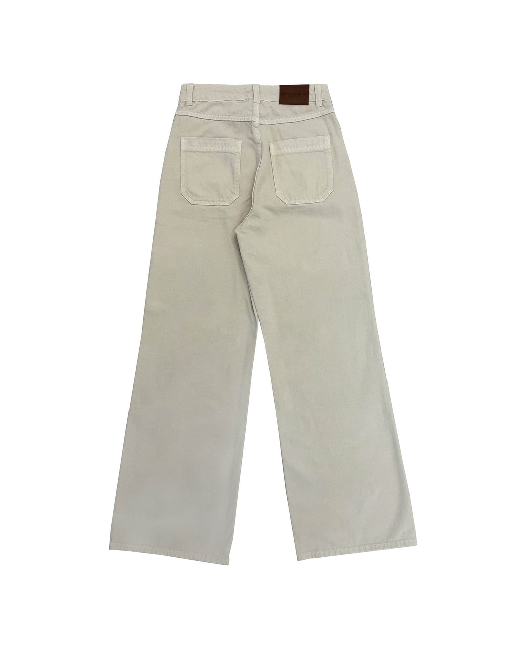 Beige Wide-Leg Jeans James