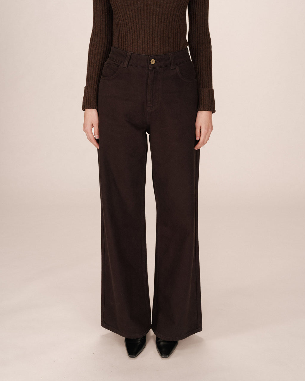Wide Leg Chocolate Jeans James