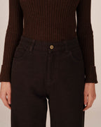 Wide Leg Chocolate Jeans James