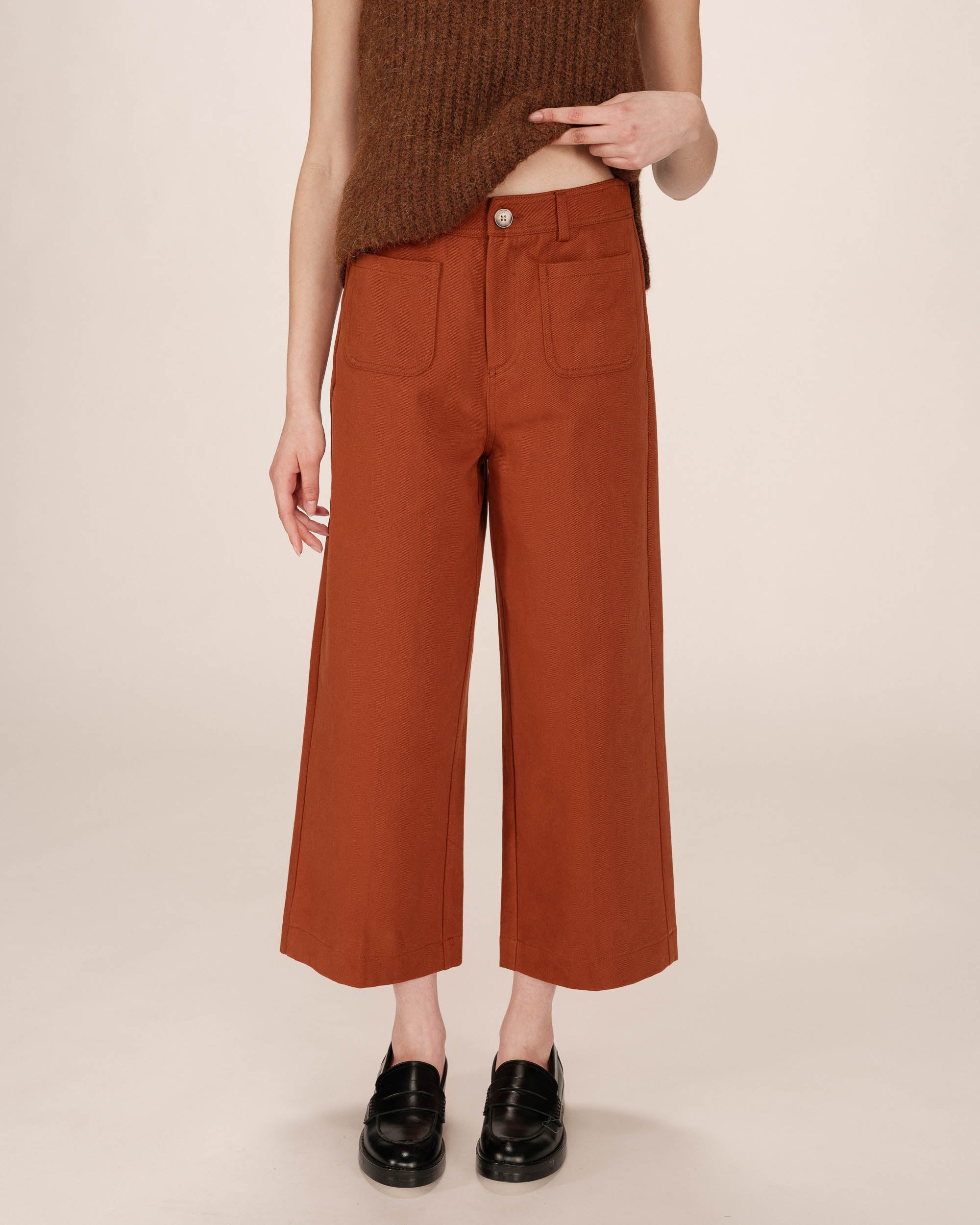 Straight 7/8 Camel Trousers Sole