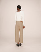 Pantalon Droit 7/8E Sable Sole