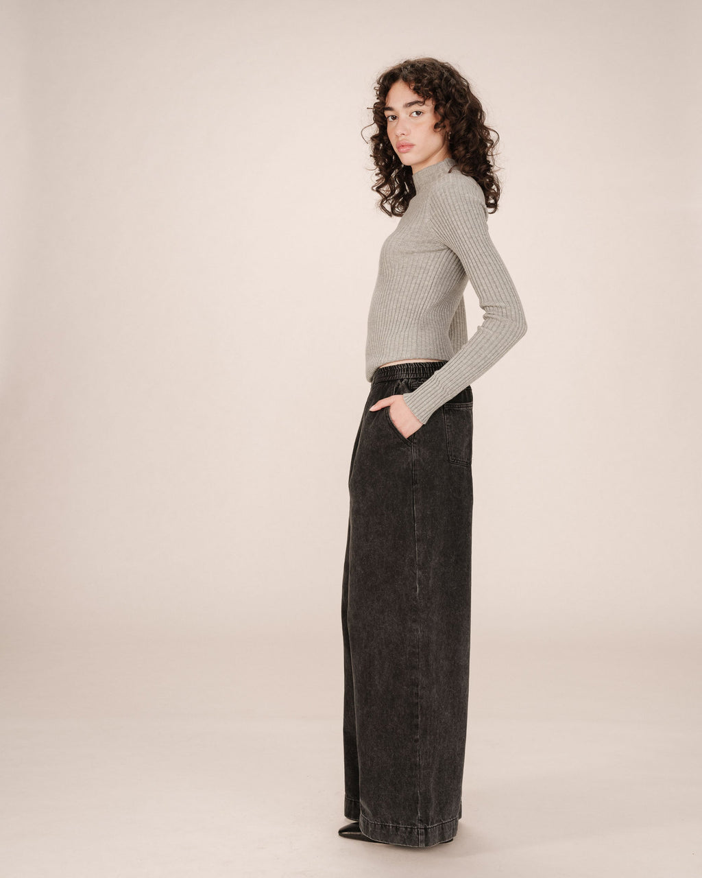 Jean Baggy Black Washed Sacha