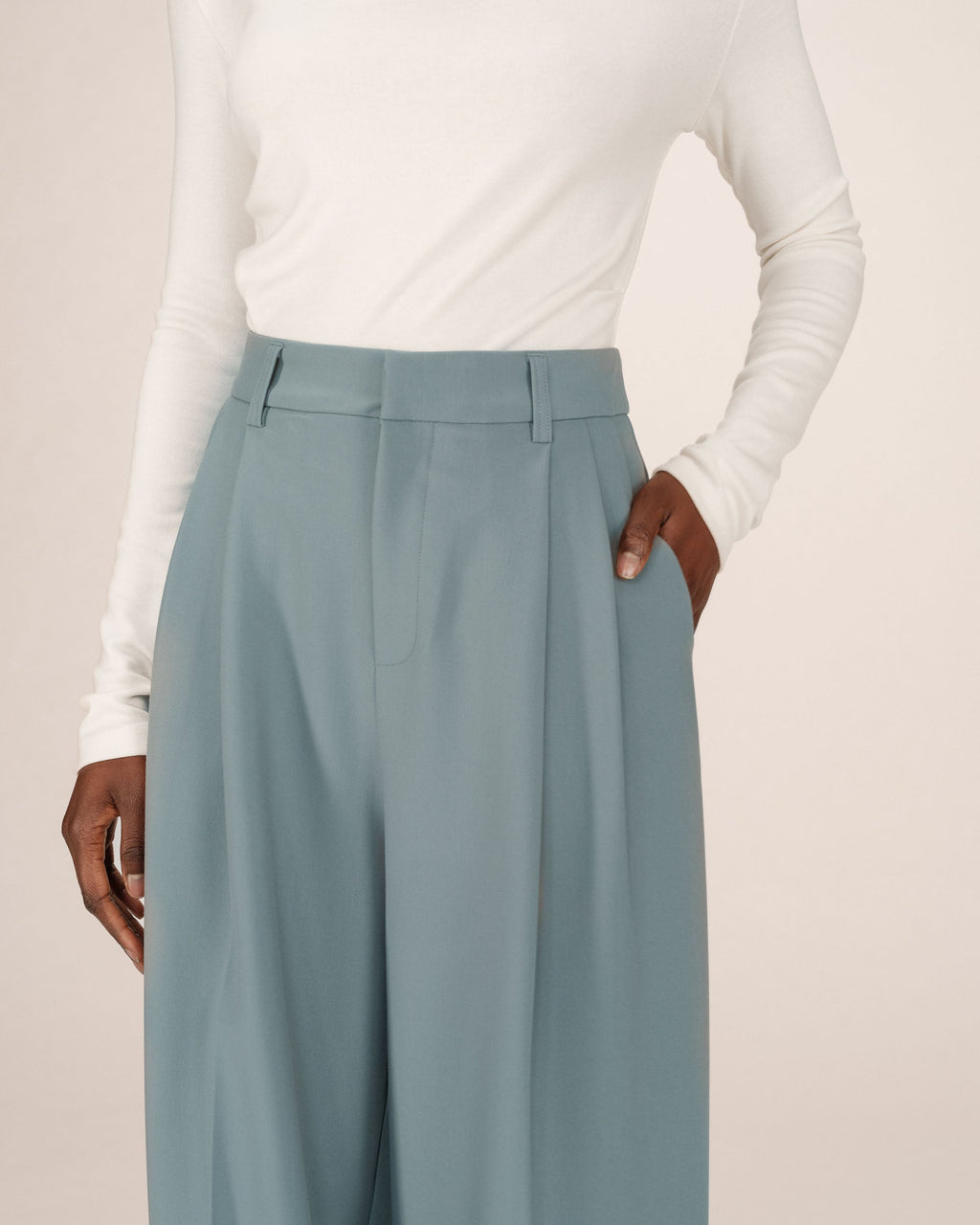 Pantalon Tailleur Sauge Story