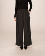 Pantalon Tailleur Rayures Carbone Senna