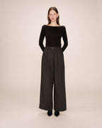 Pantalon Tailleur Rayures Carbone Senna