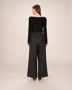 Pantalon Tailleur Rayures Carbone Senna