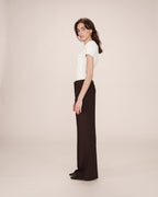 Pantalon Tailleur Evase Chocolat Singer