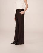 Pantalon Tailleur Evase Chocolat Singer