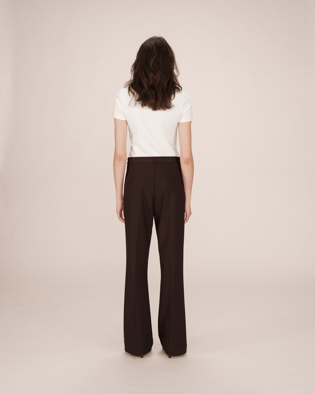 Pantalon Tailleur Evase Chocolat Singer
