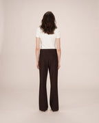 Pantalon Tailleur Evase Chocolat Singer