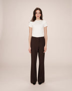 Pantalon Tailleur Evase Chocolat Singer
