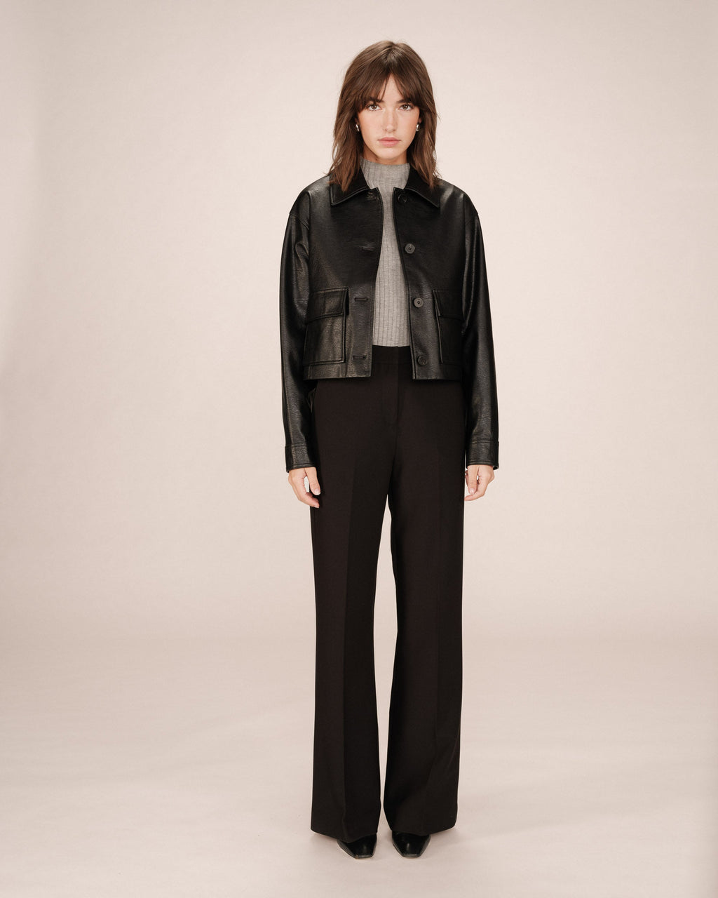 Pantalon Tailleur Evase Noir Singer