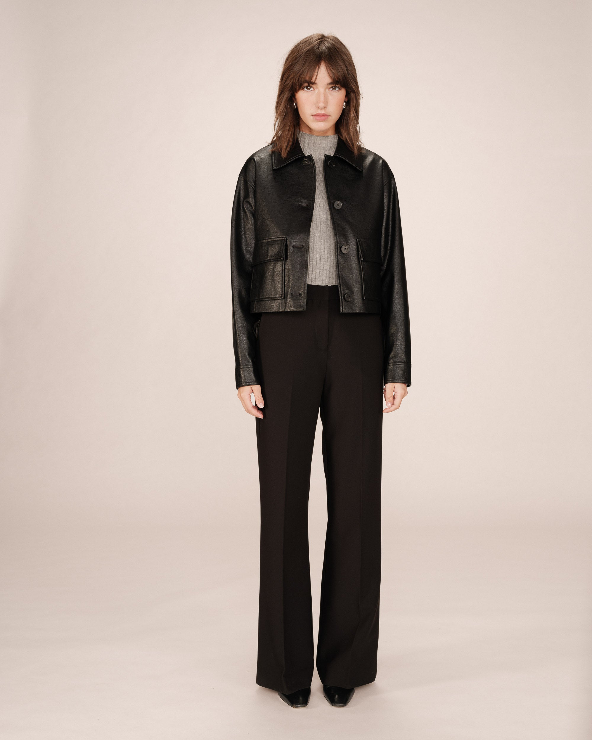 Pantalon Tailleur Evase Noir Singer