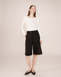 Long Black Bermuda Shorts Sergio