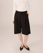 Long Black Bermuda Shorts Sergio