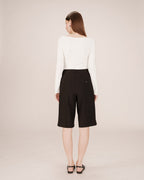 Long Black Bermuda Shorts Sergio
