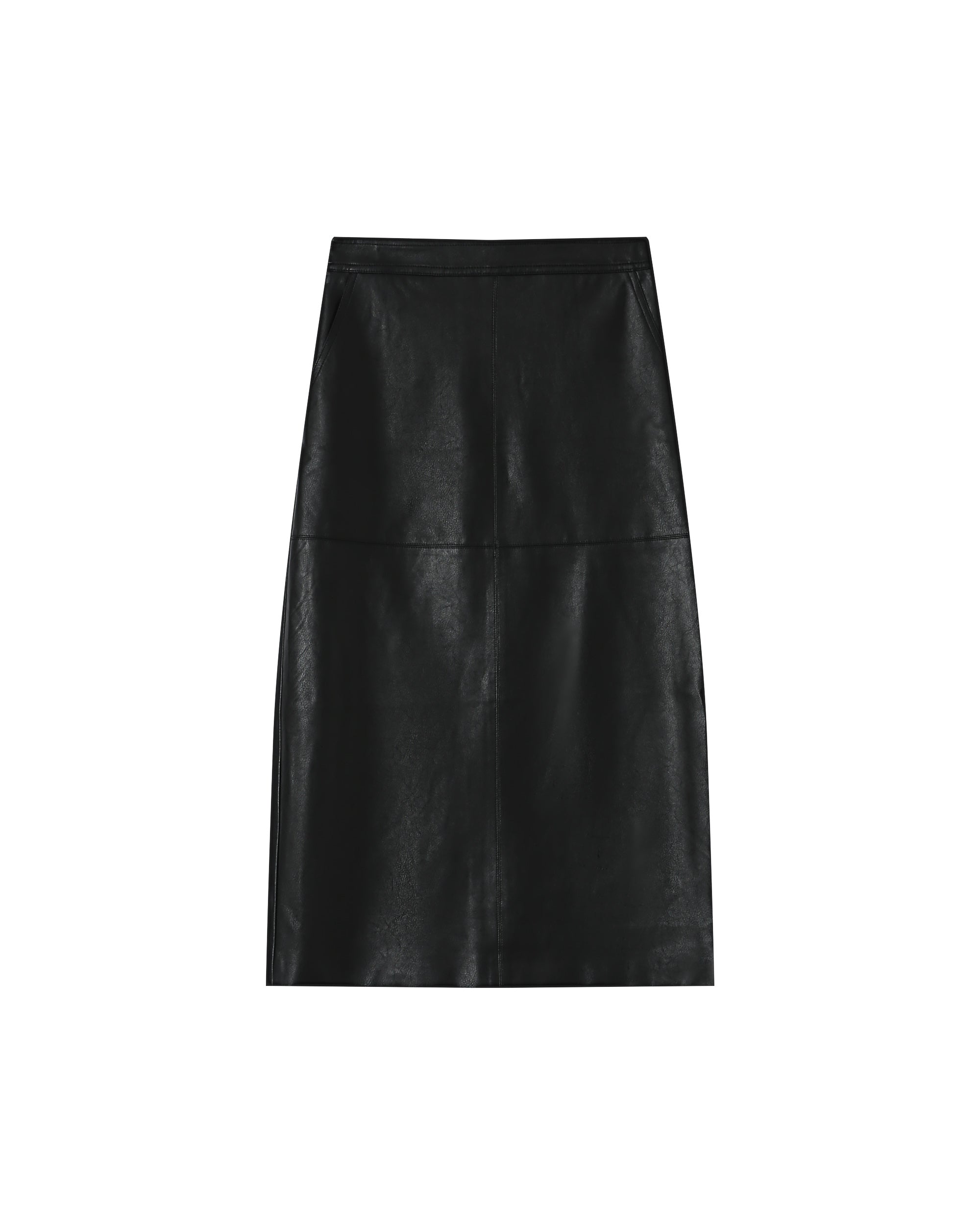 Faux Leather Skirt Black Sirene