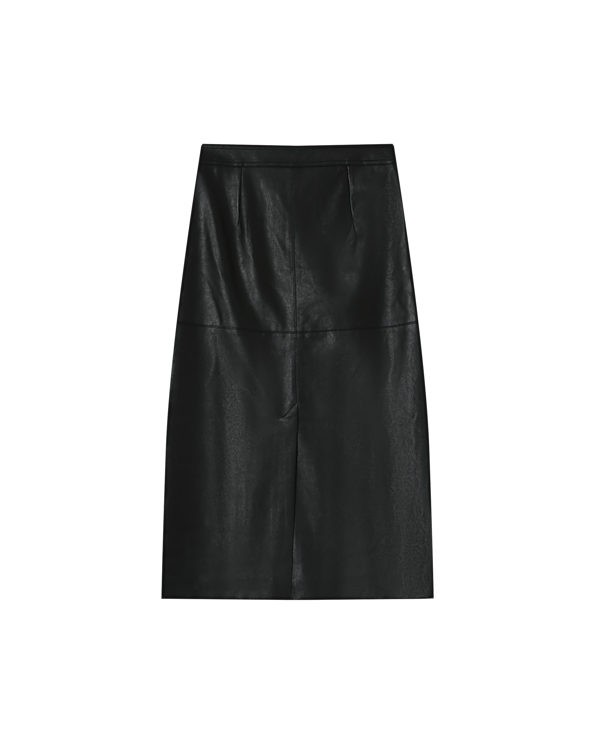 Faux Leather Skirt Black Sirene