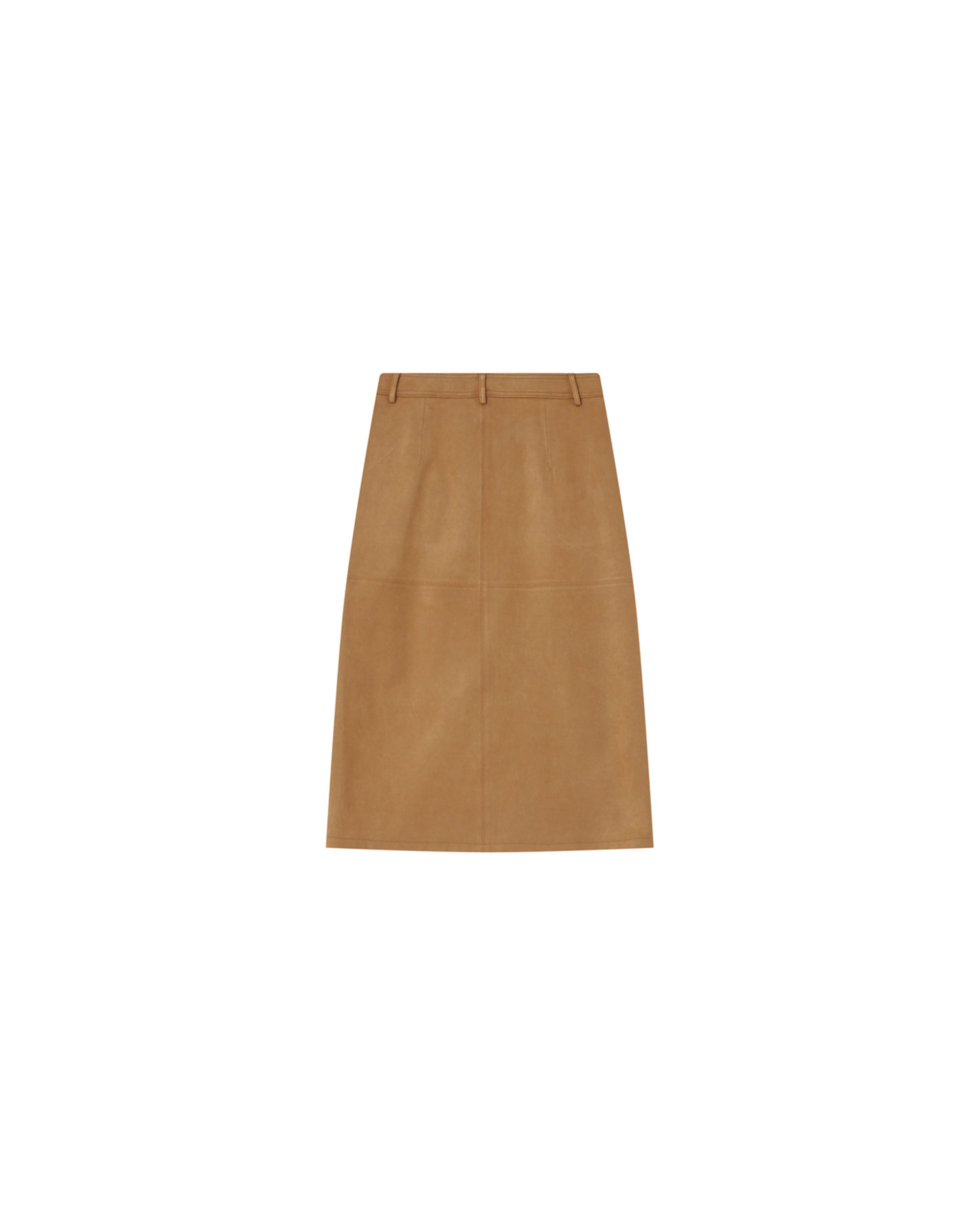 Long Suedette Skirt Ochre Sorry