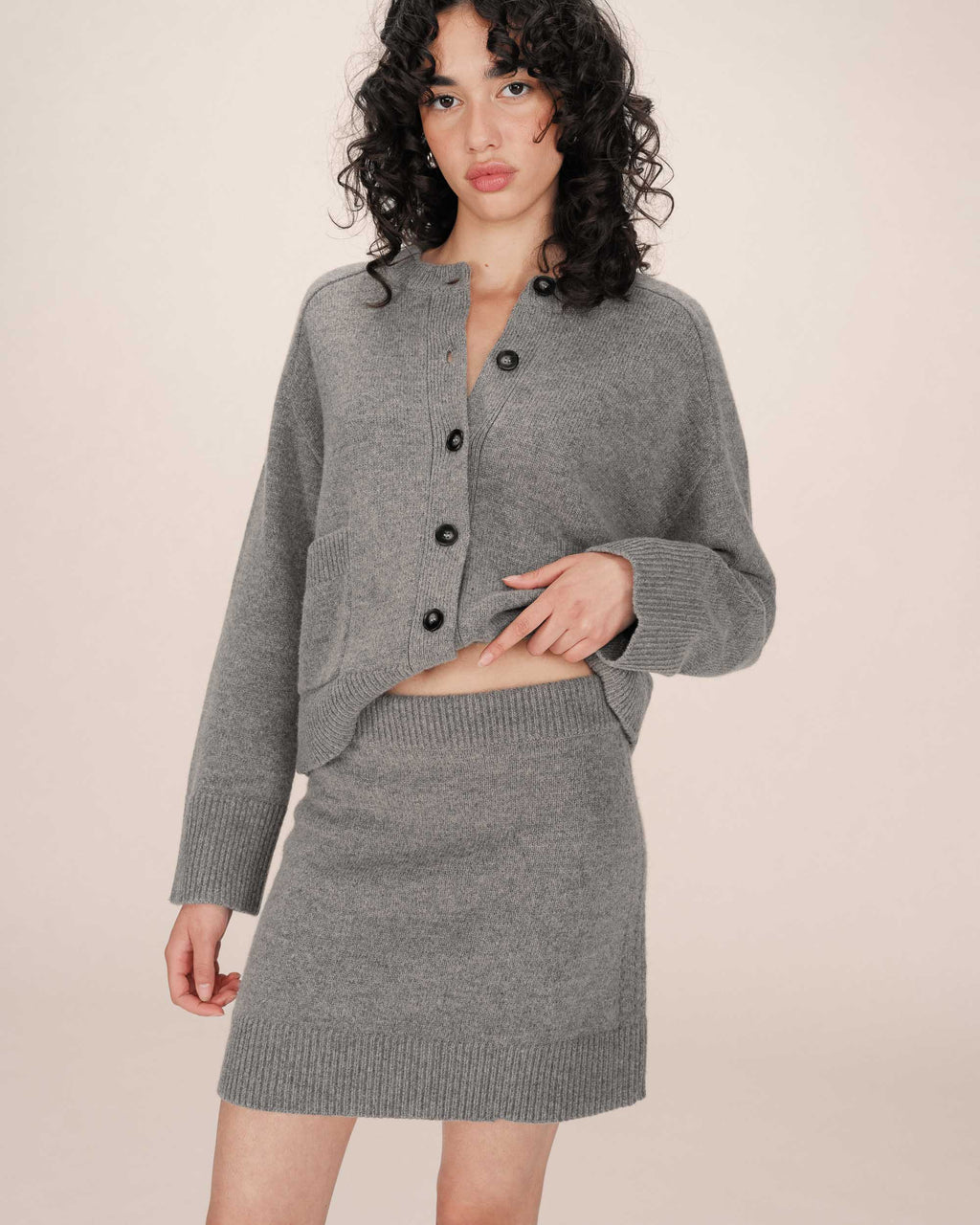Jupe Ajustée Gris Shae