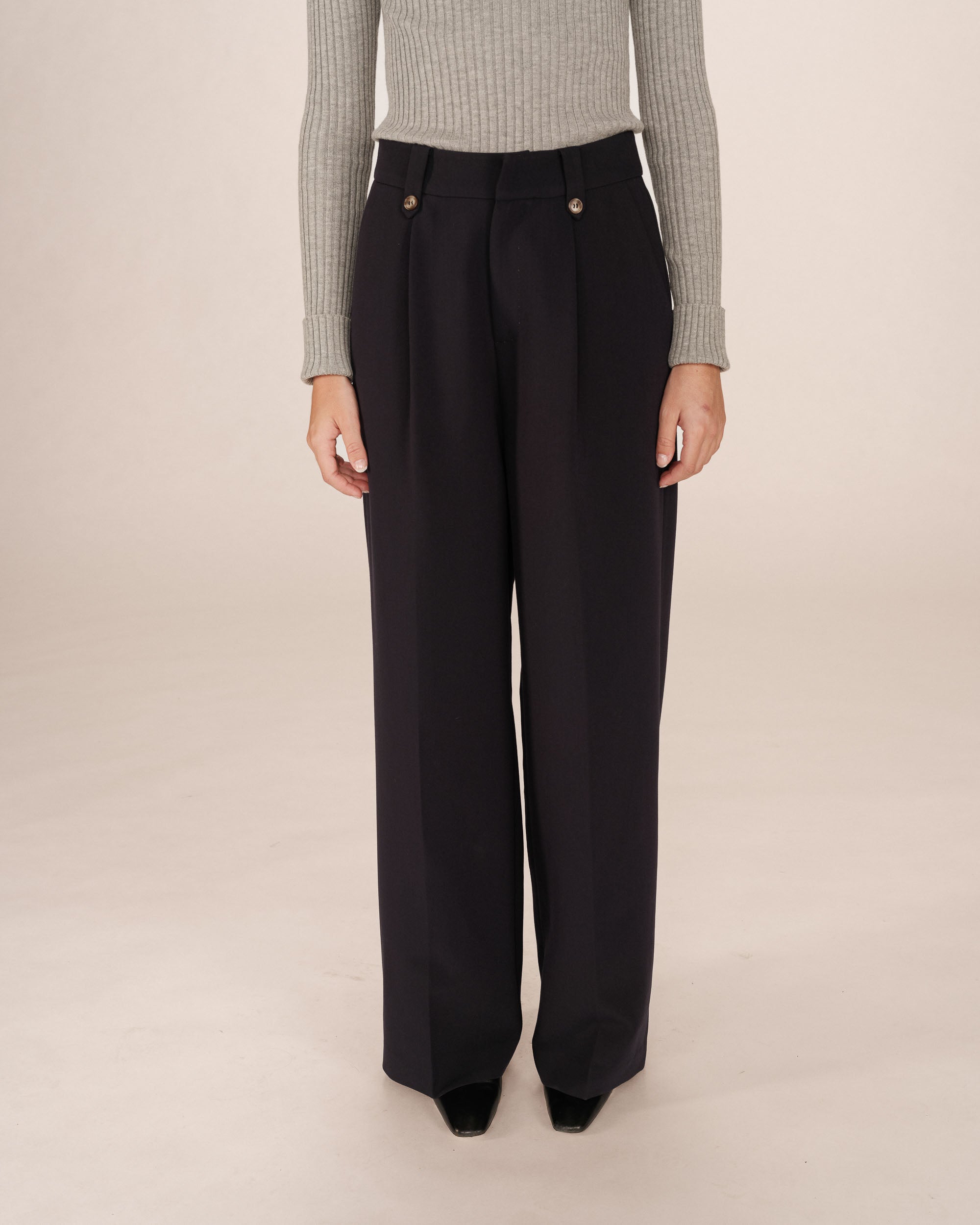 Pantalon Tailleur Marine Septime