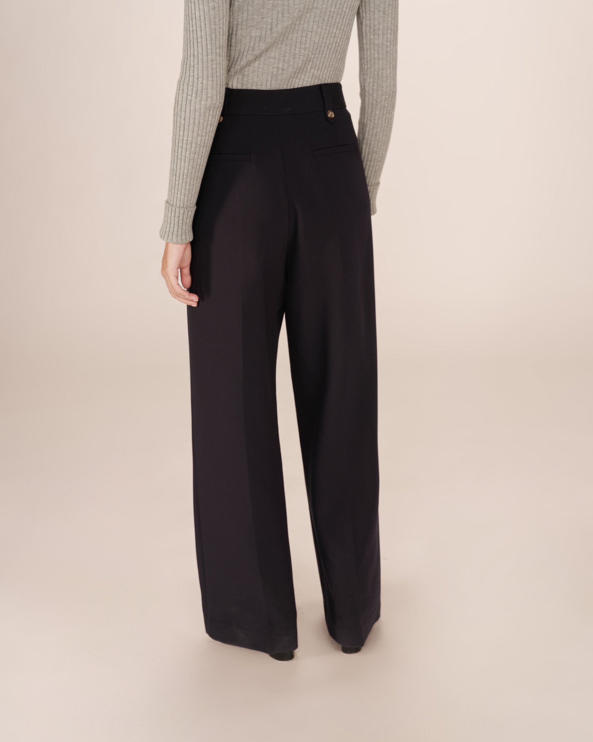 Pantalon Tailleur Marine Septime