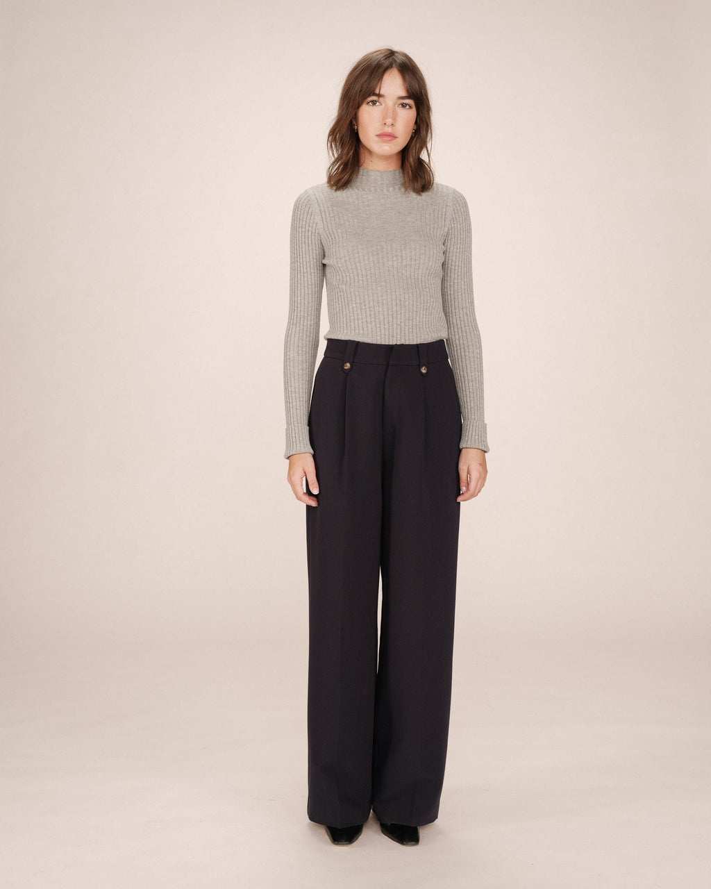 Pantalon Tailleur Marine Septime