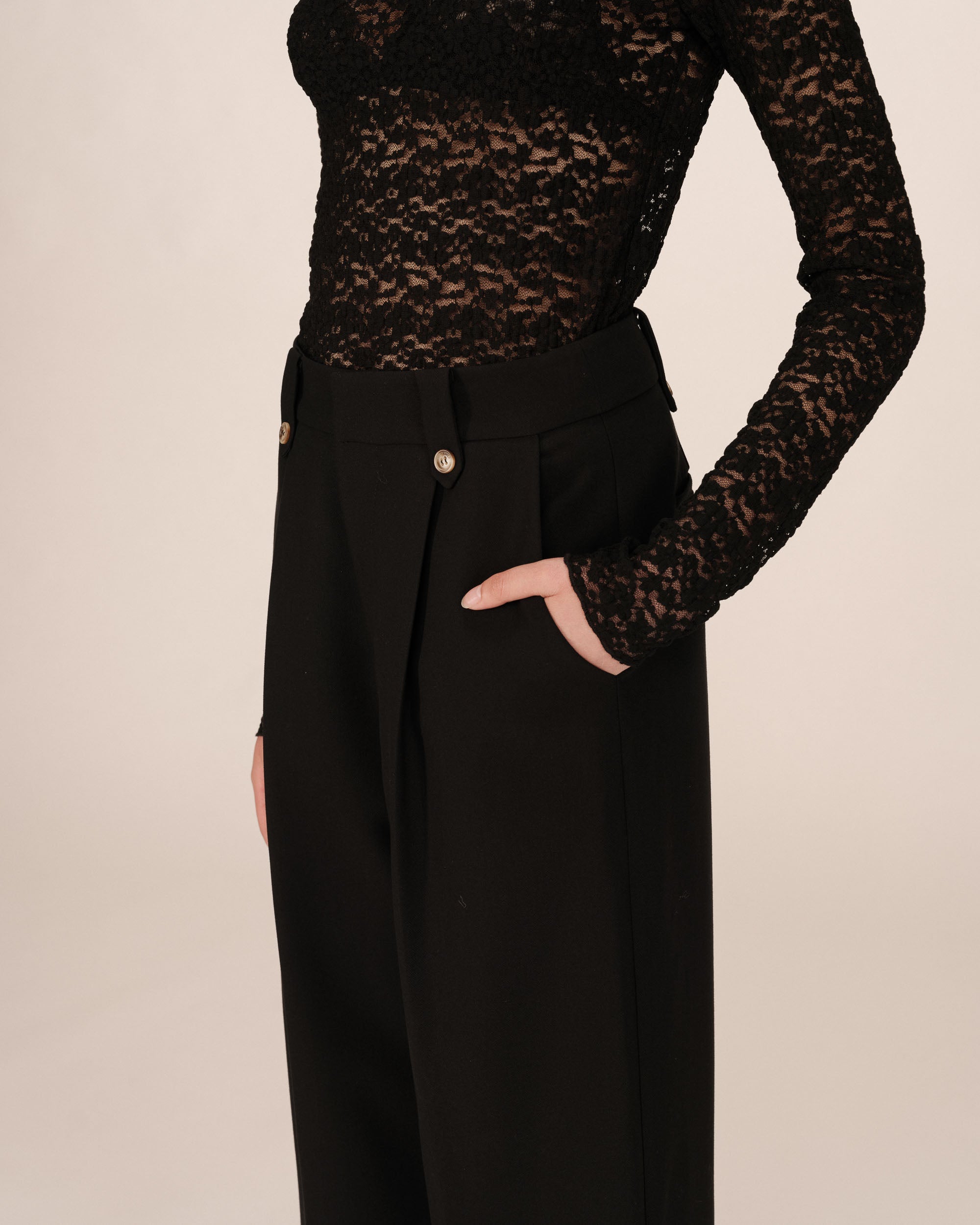Tailored Trousers Black Septime