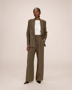 Pantalon Tailleur Vert Foret Septime