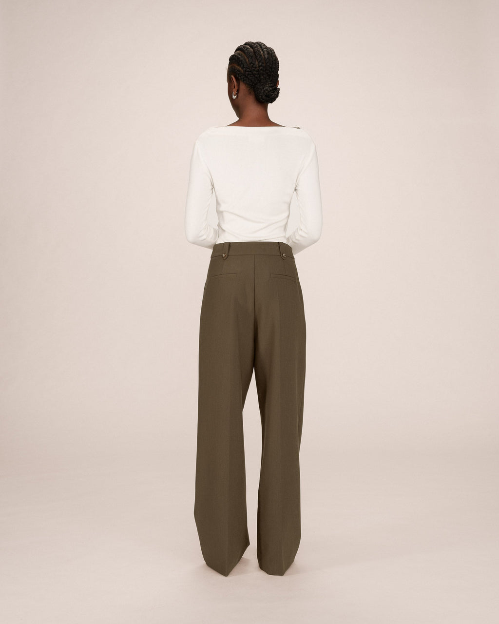 Pantalon Tailleur Vert Foret Septime