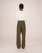 Pantalon Tailleur Vert Foret Septime
