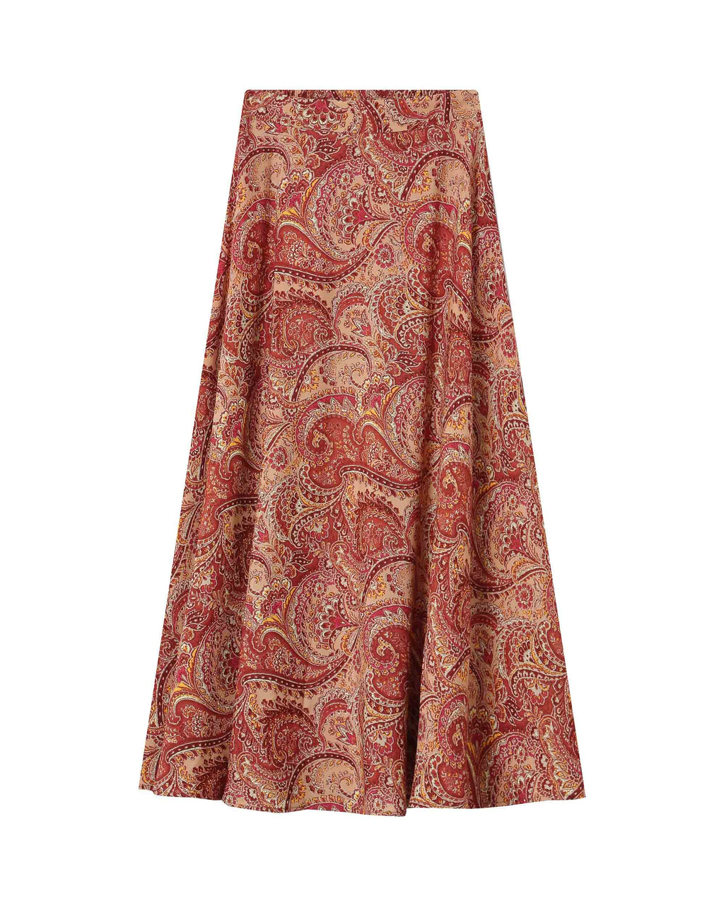 Jupe Longue Imprimée Terracotta Sibella