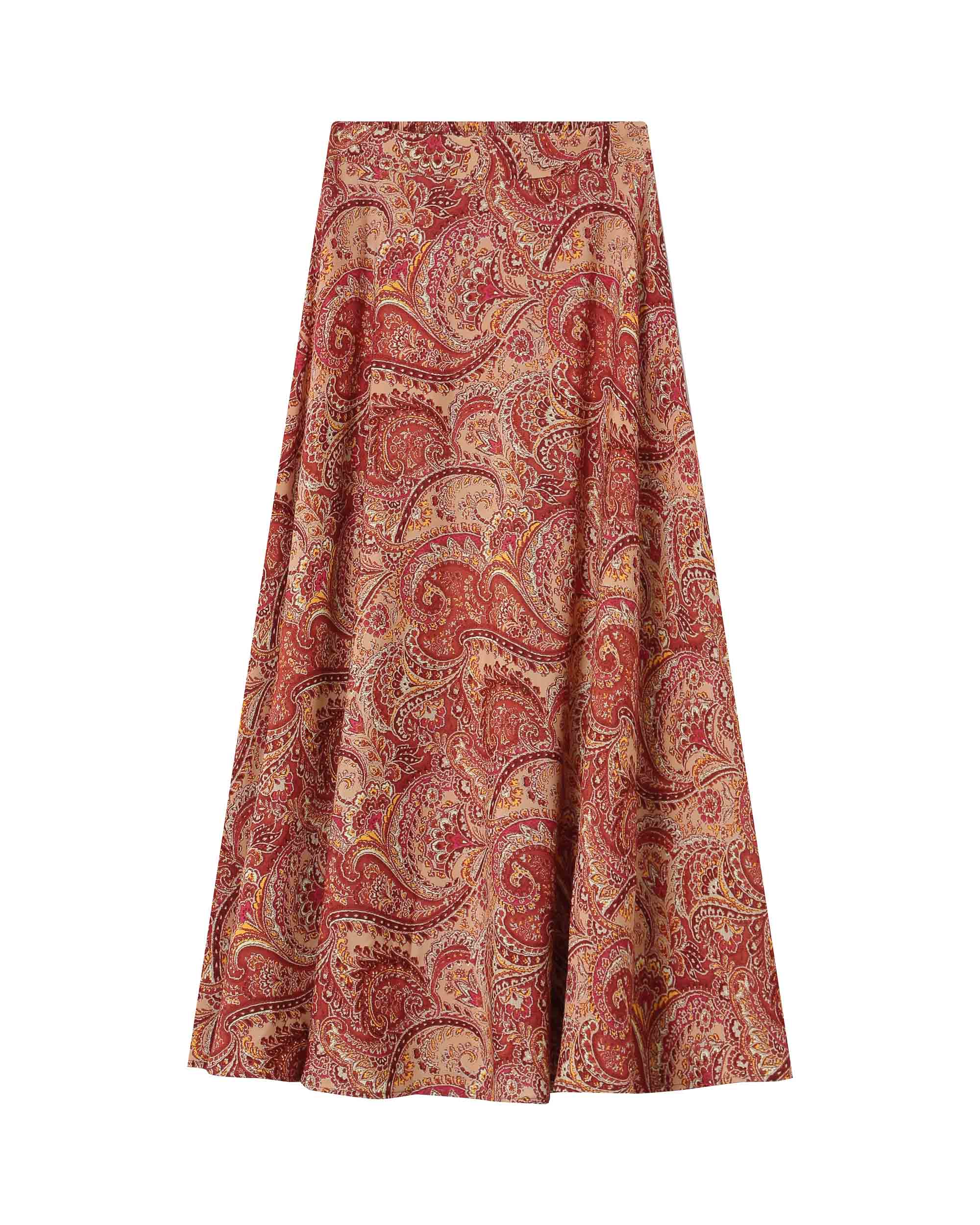 Jupe Longue Imprimée Terracotta Sibella