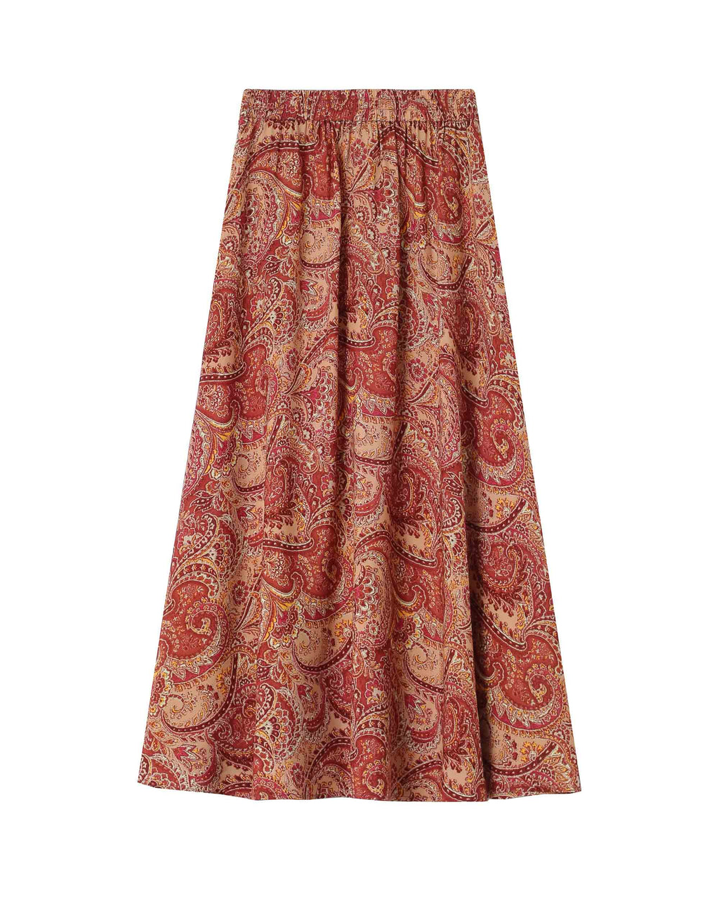 Jupe Longue Imprimée Terracotta Sibella