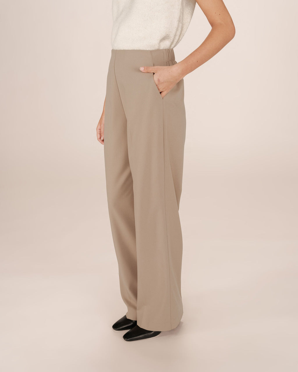 Pantalon Tailleur Greige Stewart