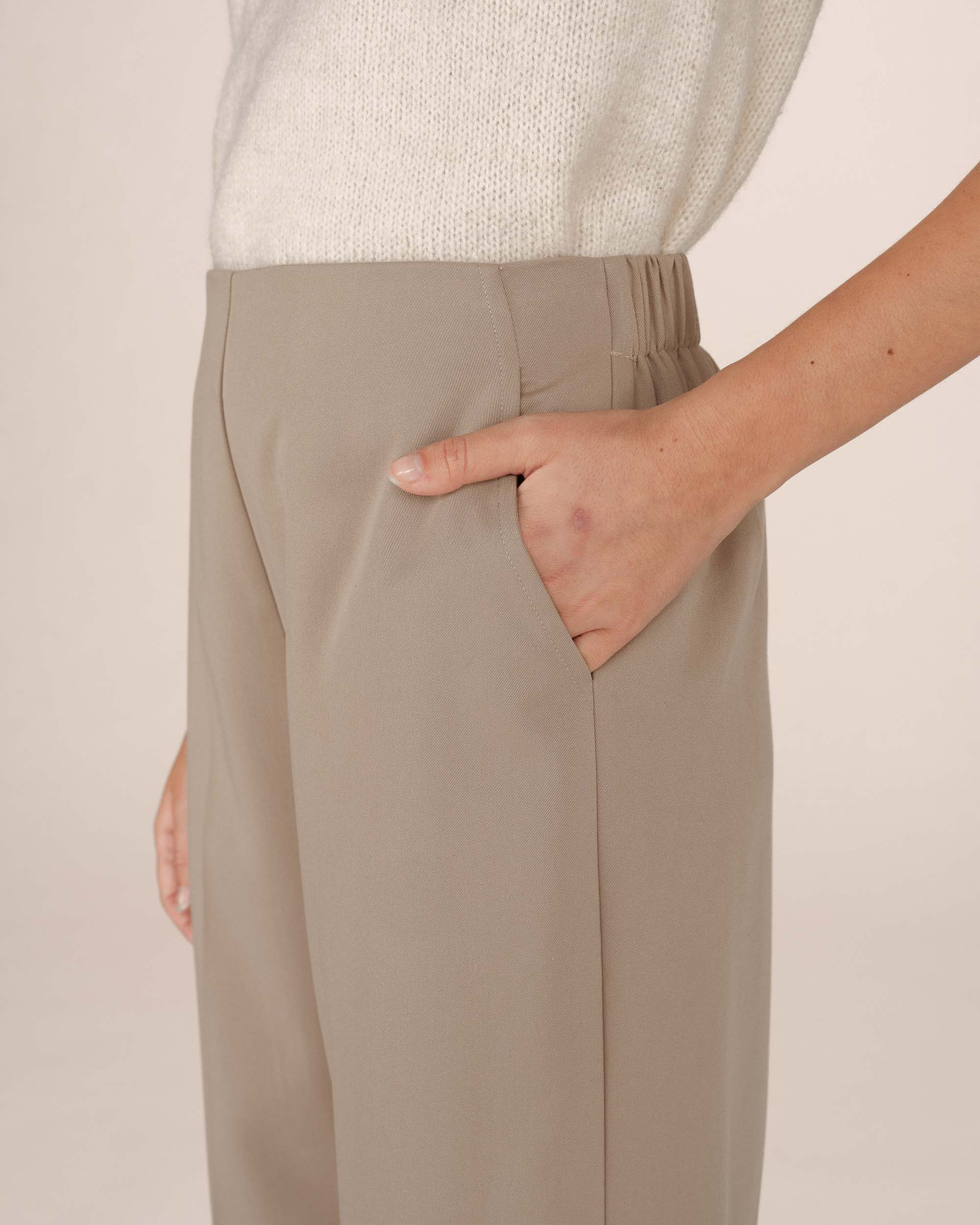 Pantalon Tailleur Greige Stewart