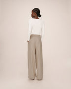 Pantalon Tailleur Greige Strokes