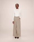 Pantalon Tailleur Greige Strokes