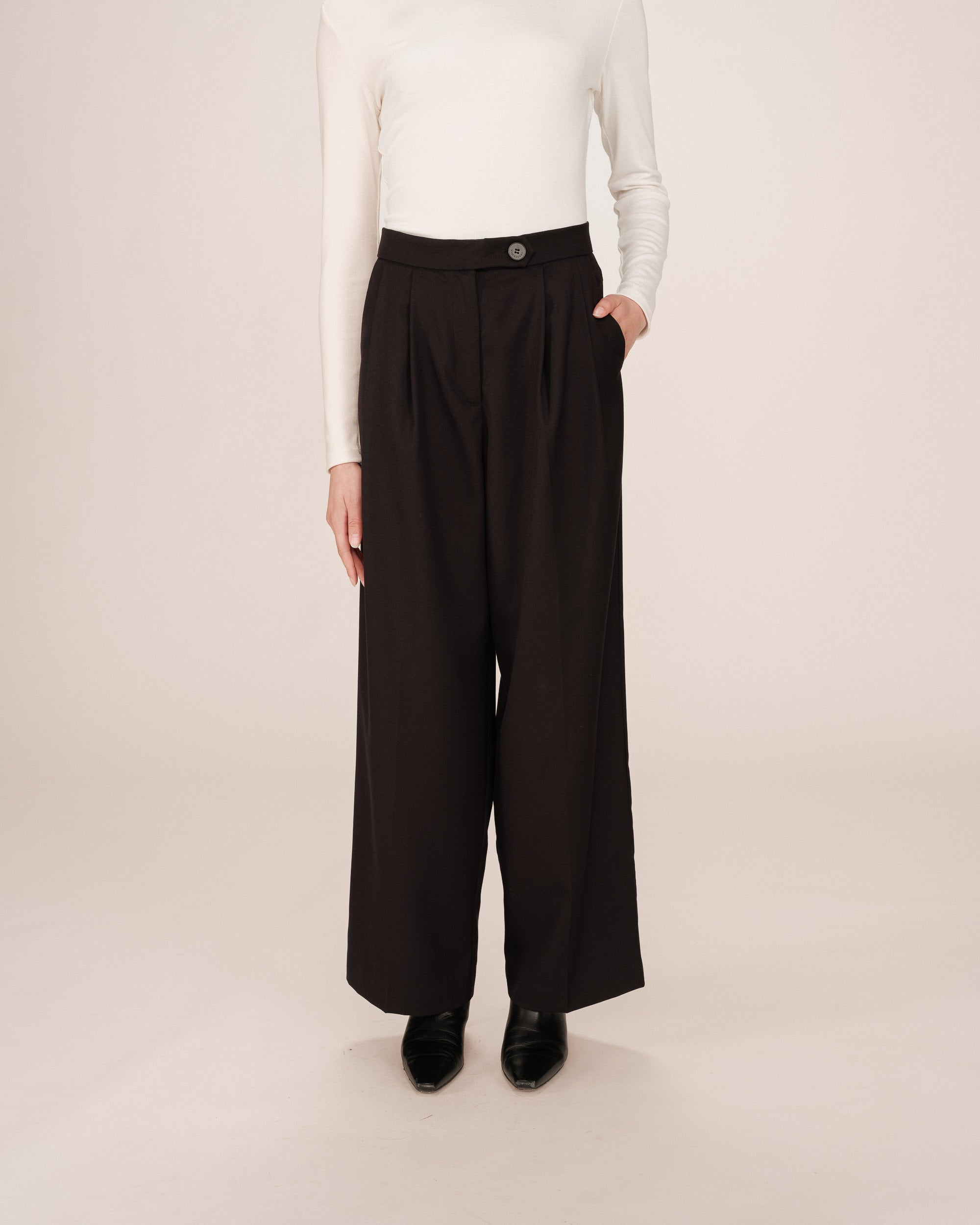 Pantalon Tailleur Noir Strokes